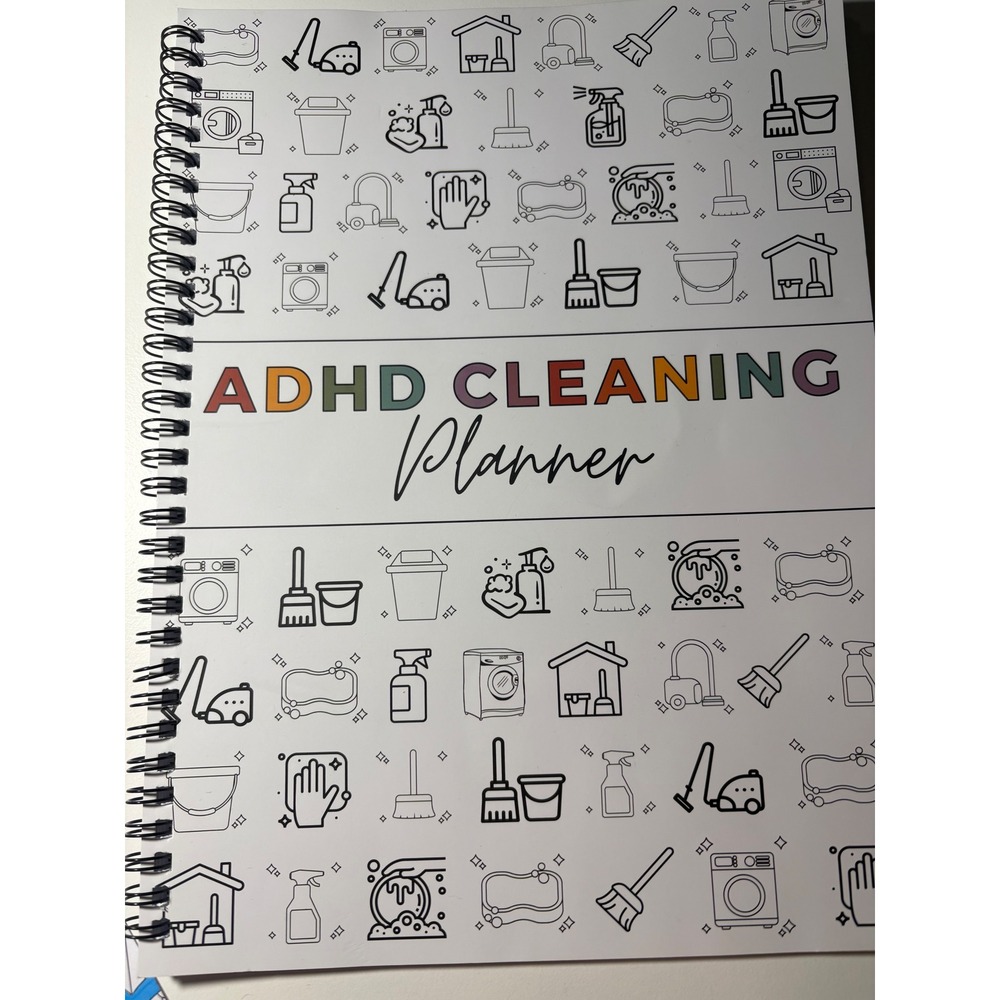 ADHD Cleaning Planner Home Organization Journal Weekly Checklist Spiral New